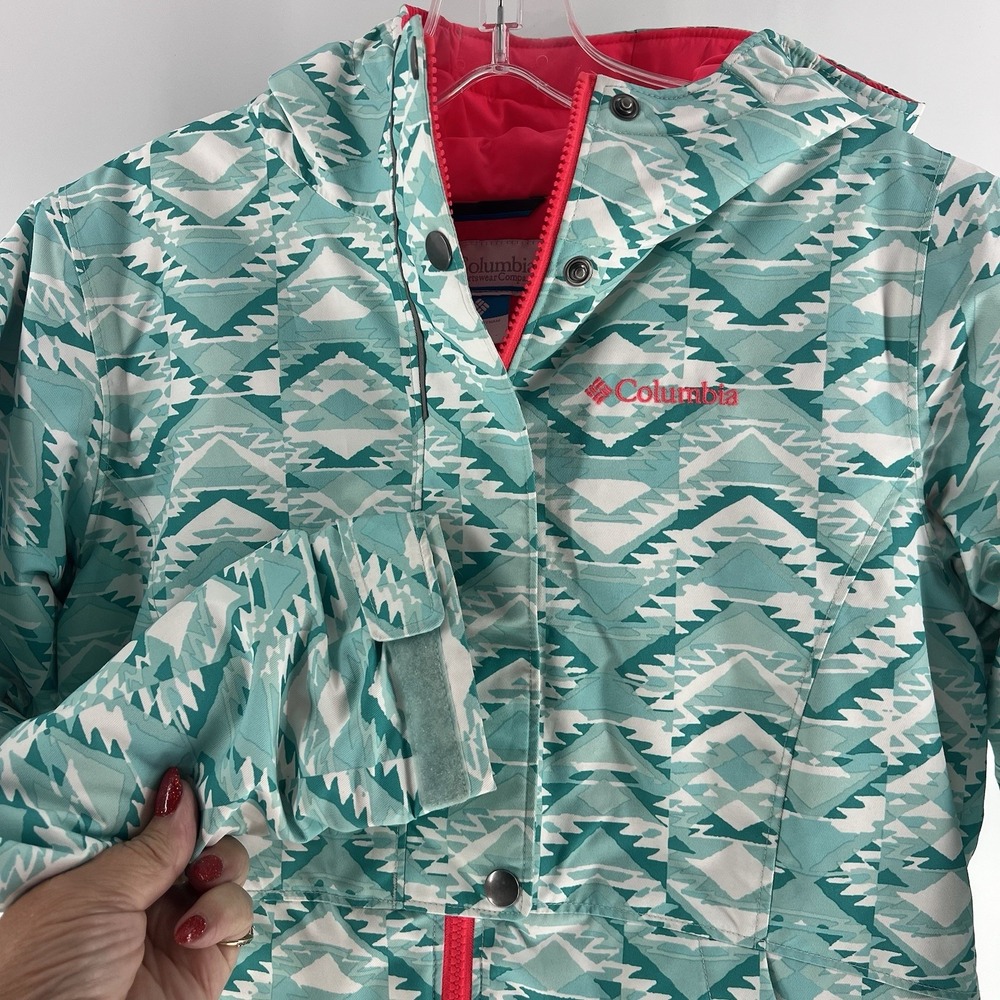 Columbia Girls Size L Omni-Tech Hooded Interchange Kids Ski Winter Jacket Size L